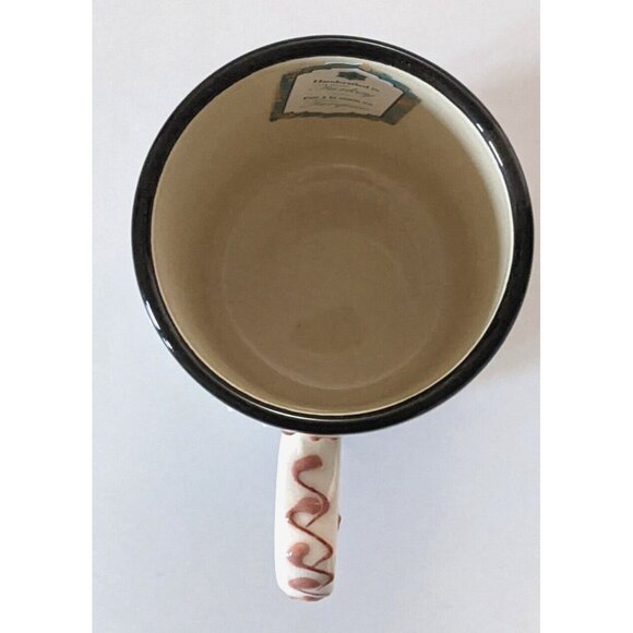 New Nakkas Ceramic Coffee Mug Traditional Handcrafted Floral Hobnails 10 oz - Picture 4 of 6
